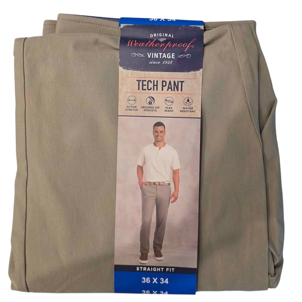 NWT Weatherproof Vintage Tech Men's Pant - Size 36 x 34